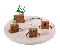 Juguete Educativo Tablero Montessori de ciclo de vida y crecimiento. El tablero de ayuda didáctica de deducción circular está hecho de madera. Educación temprana para niños en edad (Beige1, One Size)