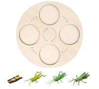 Juguete Educativo Tablero Montessori de ciclo de vida y crecimiento. El tablero de ayuda didáctica de deducción circular está hecho de madera. Educación temprana para niños en edad (Khaki4, One Size)