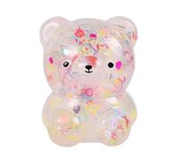 Juguete elástico para animales de rebote - oso de lentejuelas, juguete de bolsillo | del estrés blando, divertido juguete sensorial, bolsa de regalo para Navidad y cumpleaños