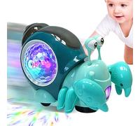 Juguete Eléctrico De Caracol Arrastrándose - Juguete Luminoso Para Niños Caminando | Obstáculo Automático Que Evita El Caracol Musical Perr Niños Y Niñas | Regalo Sensorial Interactivo Pe
