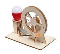 Juguete eléctrico de manivela, juguete generador de manivela | Kit científico de generadores | Bombilla de madera y generadores Proyecto de ciencia para clase, divertido juguete educativo de aprendiza