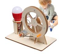 Juguete eléctrico de manivela, Juguete generador de manivela | Kit científico de generadores | Kit de Ciencia educativa de Madera, Proyecto de Ciencia de generadores para niños
