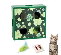 Juguete eléctrico para gatos, juguete de plumas de gato - Juguete automático para gatos con plumas | Juguete interactivo para gatos, Rotación de plumas en el laberinto de agujeros, divertido juguete