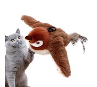 Juguete eléctrico para gatos - Juguetes en movimiento para gatos - Juguetes de hierba gatera gorrión con alas batientes, chirrido vívido, juguete interactivo para gato de simulación de pájaro para gat