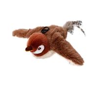 Juguete eléctrico para gatos que se burlan de pájaros, juguetes de movimiento para gatos, juguetes de gorrión de peluche recargables que contienen hierba gatera para gatos de interior, juguete