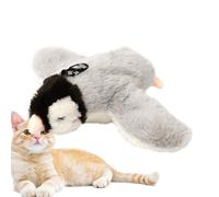 Juguete eléctrico para gatos que se burlan de pájaros, juguetes móviles para gatos, alas aleteando, gorrión, juguetes de hierba gatera, chirping vívido, juguete interactivo para gatos de simulación