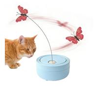 Juguete eléctrico para gatos, varita de mariposa recargable por USB, juguete automático de varita para gatos, para enriquecimiento de mascotas, juego en interiores, ejercicio de gatitos