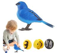 Juguete eléctrico para pájaros cantando y chirping - Lindos juguetes interactivos para pájaros, pájaros falsos decorativos, de jardín, juguetes de simulación móviles y de cabeza que funcionan