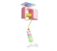 Juguete eléctrico suspendido en el techo para gatos con batería recargable y movimiento inteligente para juego interactivo (rosa)