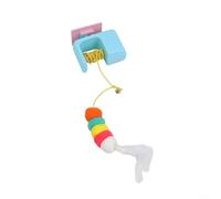 Juguete eléctrico suspendido para gatos con batería recargable y movimiento inteligente para juego interactivo (azul)