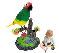 Juguete electrónico de pájaros - juguete de loro chirpy vocal para niños, niñas y adultos | Ornamento de pájaros que hablan divertido para el escritorio de decoración del hogar, la sala de la habitaci