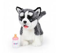 Juguete electrónico de peluche Husky siberiano para caminar, perro interactivo realista, caminar, ladrar, mover la cola y hablar, regalo para mascotas para niños y niñas
