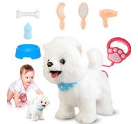 Juguete electrónico interactivo para gatos con correa, gatito de peluche para niños, que corre, maulla, mueve la cola y la lengua en movimiento, regalo de gato de juguete a partir de 3 4 5 6 mascotas