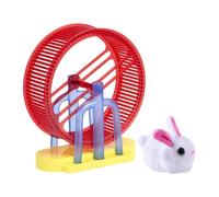 Juguete Electrónico para Animales con Ruedas, Juego de Mesa de Ejercicio, Regalo de Cumpleaños para Niños- Conejo Simulado