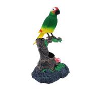 Juguete electrónico para loros: loro parlante que repite, simulación realista de mascotas lindas, pájaro gorrión | Adorno decorativo para el hogar con pájaros controlados por voz, regalo de cumpleaños