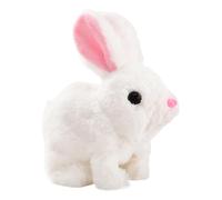 Juguete electrónico para mascotas: robot animal que camina de 6,69 pulgadas, compañero de peluche interactivo, perro conejo de dibujos animados con acciones de movimiento sonoro | Juguete educativo pa