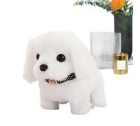Juguete electrónico para mascotas - Robot animal que camina de 6.69 pulgadas, compañero de peluche interactivo, perro conejo de dibujos animados con acciones de movimiento sonoro | Juguete edu