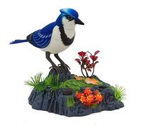 Juguete electrónico para pájaros que cantan, pájaros que cantan y bailan con activación del sensor de movimiento, juguete eléctrico para niños, jaula de pájaros, decoración para el jardín del hogar