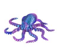 Juguete fidget de pulpo impreso en 3D - Figura de tinta articulada, modelo de animales marinos flexibles | Juguete sensorial para aliviar el estrés, de decoración de escritorio, relajante