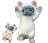 Juguete Fidget para Gatos, 8 x 4 Pulgadas, Lindos Juguetes sensoriales para Gatos, Juguete Realista 3D para aliviar el estrés, Gatitos Kawaii Suaves, Fidget Squeeze, Creativo para niños y Adultos, Es