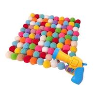 Juguete for Gatos Juguete Interactivo Divertido Pelota de Peluche Lanza una Pelota Que rebota Silenciosamente for provocar al Gato Mini Juguete Creativo for Disparar Suministros for Mascotas(50 Balla