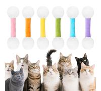 Juguete for Gatos Q-Tip, Bastoncillos Grandes for Gatos, Bastoncillos Gigantes for Gatos, Bastoncillos Algodón for Gatos Interior, Juguetes for La Dentición Gatitos, Divertidos Interactivos(6PCS)