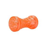 Juguete for mascotas resistente a mordeduras, hueso for cepillo de dientes, juguete resistente for perros, juguete interactivo for cachorros, hueso de goma for masticar for cachorros.(Orange-small)