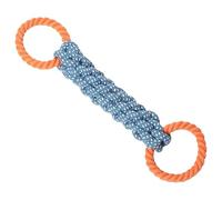 Juguete for perros con nudo de algodón masticable de doble aro, juguete for limpiar los dientes, cuerda de hueso trenzada duradera, juguete for la dentición de mascotas, suministros for mascotas