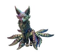 Juguete Fox para impresora 3D: escultura inquieta móvil con estilo de animal de fantasía y concepto de figura de acción móvil. Objeto de juego interactivo para placer táctil y sesiones de