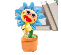 Juguete Girasol - Muñeca Parlante Brillante de 10,5x33 cm | Saxofón de grabación repetida, Regalos de Almohada de Felpa Suave para Fiestas, 200 Canciones, Regalo Musical Divertido para niños