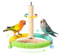 Juguete giratorio de 360° y nuevo - Perca para pájaros mejorada - Ideal para periquitos, periquitos, cacatúas y más