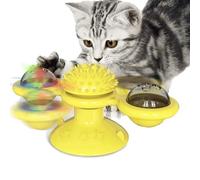 Juguete giratorio interactivo para gatos con hierba gatera