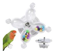 Juguete Giratorio Interactivo para Loro - Madera de masticación Natural con Campana | Forrajía educativa para Conures Aras Perruche | Anti-Ennui sisal Colorido para cacatoès Grises de Gabón