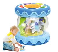 Juguete Giratorio Musical: Tambor De Carrusel Iluminado, Actividad De Aprendizaje para Gatear | Juguete Sensorial para Niños Pequeños De 12 Meses, Desarrollo Educativo, Habilidades Motoras, Juego