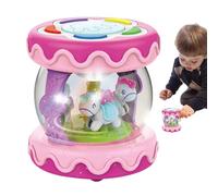 Juguete giratorio, tambor sensorial eléctrico musical, actividad interactiva, entretenimiento con luces coloridas, juguete de aprendizaje del desarrollo, para 1 año,