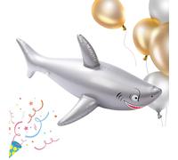 Juguete hinchable de tiburón - Juguete hinchable flotador del tiburón de la piscina, grandes tiburones inflables, animales inflables tiburones decoración para fiestas, y elegante Ac
