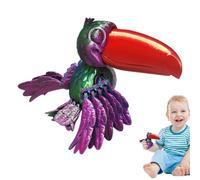 Juguete Impreso de pájaro, Pájaro articulado Impreso, Juguete Fidget articulado Pájaro de Grande, Decoración del Coche, Juguetes de Animales de Oficina ejecutiva, Estatua de pájaro Flexible