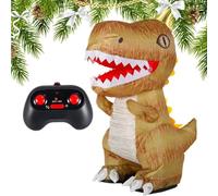 Juguete Inflable Dinosaurio Grande con Control Remoto, Rotación E Inflado | Juguete De Dinosaurio Recuerdos Para Fiestas Para Patio Parque Infantil Dormitorio Jardín Fiesta Playa Casa Céspe Marrón