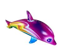 Juguete inflable para piscina de delfín - Animales acuáticos flotantes de colores grandes, diversión en la piscina infantil | Juguete de de playa de PVC resistente, juego inflable multiusos al