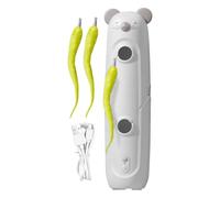 Juguete inteligente para gatos - 4.57 x 3.54 x 2.36 pulgadas, juguete de gato activado por movimiento, juguete caat con plumas, para ejercicio, rutina, prevención del aburrimiento, liberación de