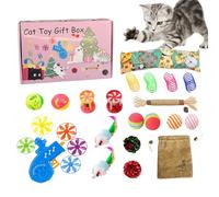 Juguete Interactivo Bola para Gatos - Bola De Acecho Temática Navideña Interactiva para Cachorros | Kit De Accesorios Ejercitadores Resistente A Arañazos para Gatos De Todos Los Tamaños