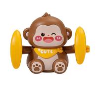 Juguete interactivo con cuerda de resorte de mono - Animal mecánico para el desarrollo de las habilidades motoras | Juguete clásico de cuerda para niños que salta y camina | Regalo festivo y bom