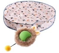 Juguete interactivo de doble capa para gatos con bola extraíble para ejercicio y vinculación de gatos, juguete de enriquecimiento