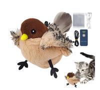 Juguete Interactivo de Ejercicio para Gatos, pájaro con Hierba gatera, Juguete Realista para Gatos, Juguete de Plumas de Gato, juguetón y pájaro revoloteando para Gatitos, Incluye Mina para