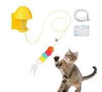 Juguete interactivo de gato - Gato interior Juguete interactivo retráctil y retráctil de animales resistentes al bocado | Higiene confiable para la Cámara de Estudio del Dormitorio Gabinete de Pared