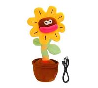 Juguete Interactivo De Girasol - Peluche Eléctrico Parlante, Lindo Personaje Suave | Creativos De Larga Duración, Diseño Moderno, Voz Repetida, Muñeca De Flores Para Niños Pequeños, Entretenimiento Pa