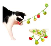 Juguete Interactivo De Hilo Con Forma De Fruta Para Gatera, Juguete Interactivo Para Gatos Con Forma De Fruta Y Cascabeles De Hierba Gatera, Palitos Pequeños De Caqui Y Tomate Cherry (3 unidades)