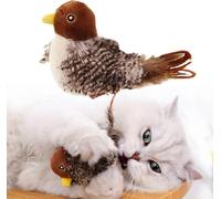 Juguete interactivo de pájaro que aletea, juguete for gatos con pájaro que canta, juguete for gatos con mascotas, sonido simulado de pájaro que canta y movimientos de aleteo, modo de batido de 3 veloc