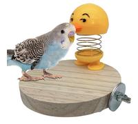Juguete interactivo de pájaros, pie y juguete, Spring Chew Toy for Birds, loro Cage Decoration, Toy for Budgie Cage, Bird Chew Toy Stand, Cage Decor for Birds, Spring Bird Toy for Cockatiel