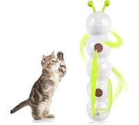 Juguete interactivo de plumas de gato, juguete automático de cola esponjosa con sensor de movimiento, juguete para gatos golpea un topo, ventosa para un juego estable, perfecto para gatos de interior
